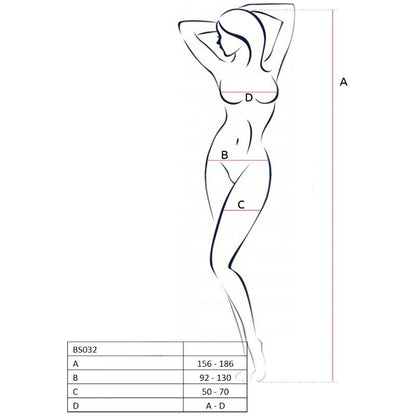 PASSION - WOMAN BS032 RED BODYSTOCKING, ONE SIZE