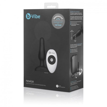 B-VIBE - NOVICE ANAL-STECKER MIT FERNBEDIENUNG SCHWARZ