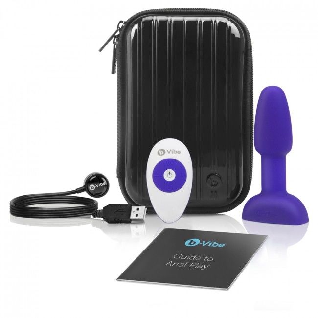 B-VIBE - RIMMING ANALPLUG MIT FERNBEDIENUNG PETITE FLIEDER