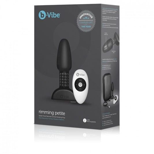 B-VIBE - RIMMING ANALPLUG MIT FERNBEDIENUNG PETITE SCHWARZ