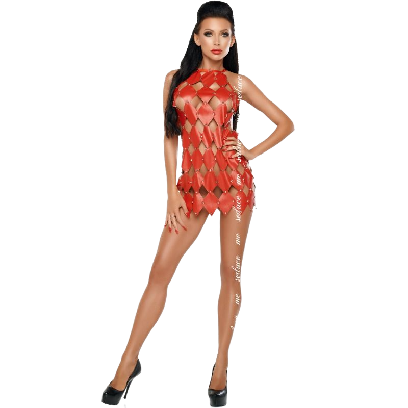 ME-SEDUCE - GWEN DRESS NAKED BACK RED S/M