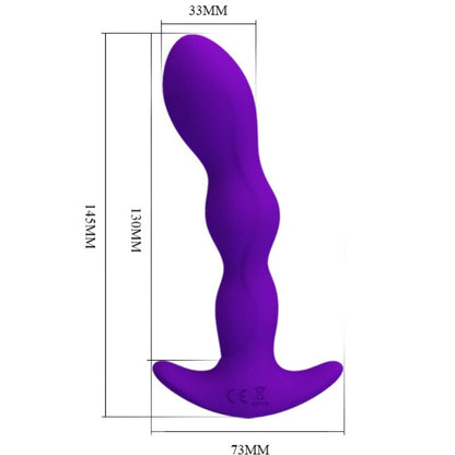 PRETTY LOVE - ANAL MASSAGER 12 PURPLE VIBRATION MODES