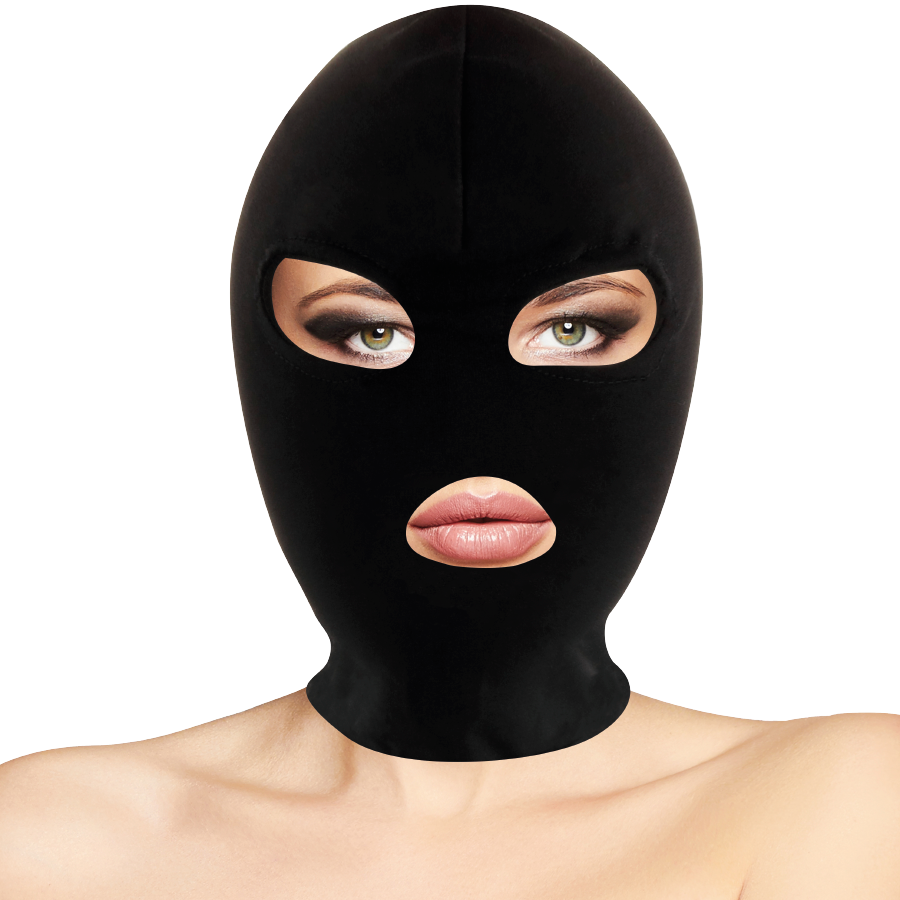 DARKNESS - BDSM-SUBMISSION-MASKE, MUND UND AUGEN SCHWARZ