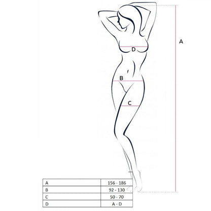 PASSION - WOMAN BS062 RED BODYSTOCKING, ONE SIZE
