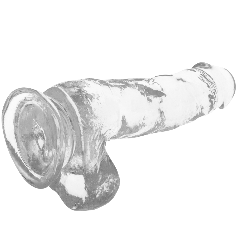 X RAY - CLEAR COCK WITH EGGS 18.5 CM -O- 3.8 CM