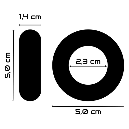 POWERING - SUPER FLEXIBLER UND WIDERSTANDSFÄHIGER PENISRING 5CM PR03 SCHWARZ