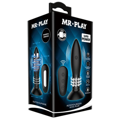 MR PLAY - STECKER MIT SCHWARZEN ROTIERENDEN BLLEN FERNBEDIENUNG