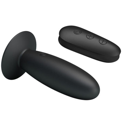 MR PLAY - ANAL PLUG WITH VIBRATION, BLACK REMOTE CONTROL