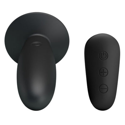 MR PLAY - ANAL PLUG WITH VIBRATION, BLACK REMOTE CONTROL