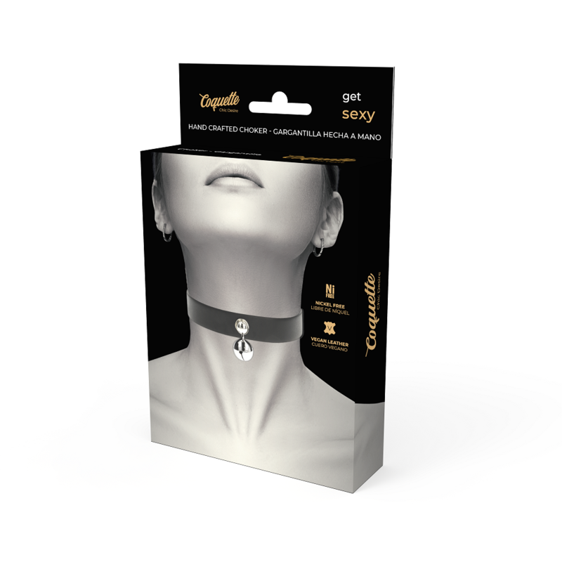 COQUETTE CHIC DESIRE - VEGAN LEATHER NECKLACE FOR WOMEN RATTLE ACCESSORIES