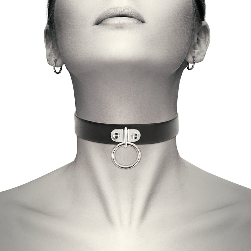 COQUETTE CHIC DESIRE - NECKLACE MADE OF VEGAN LEATHER FETISH ACCESSORY