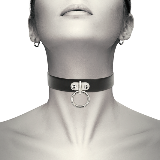 COQUETTE CHIC DESIRE - NECKLACE MADE OF VEGAN LEATHER FETISH ACCESSORY