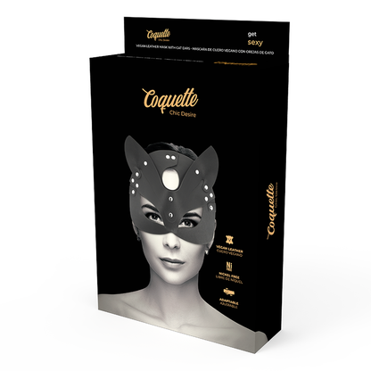 COQUETTE CHIC DESIRE - VEGANE LEDERMASKE MIT KATZENOHREN