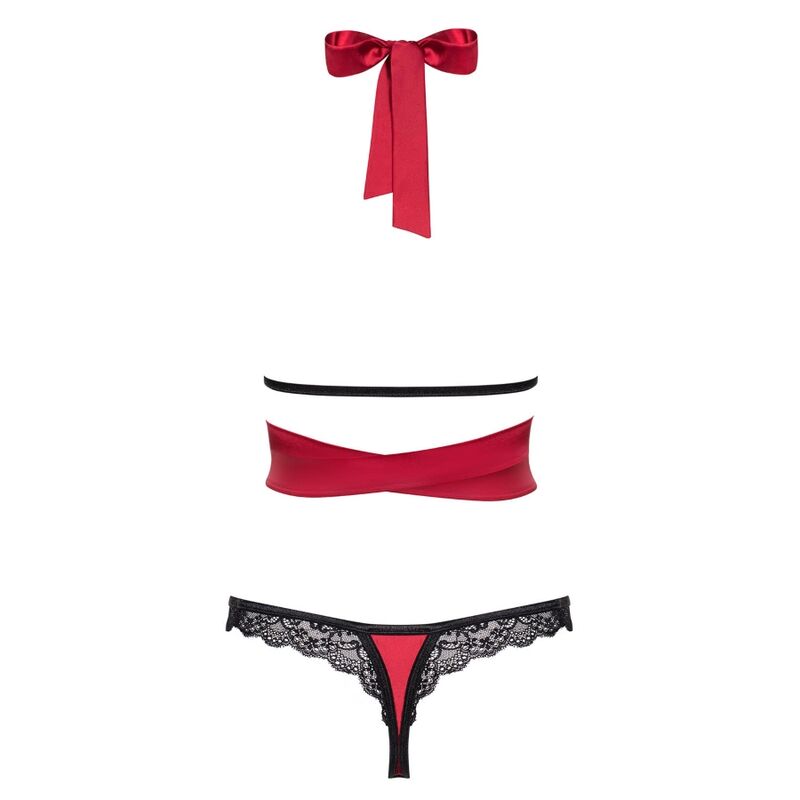 OBSESSIVE - SENSUELIA SET TWO PIECE RED XXL