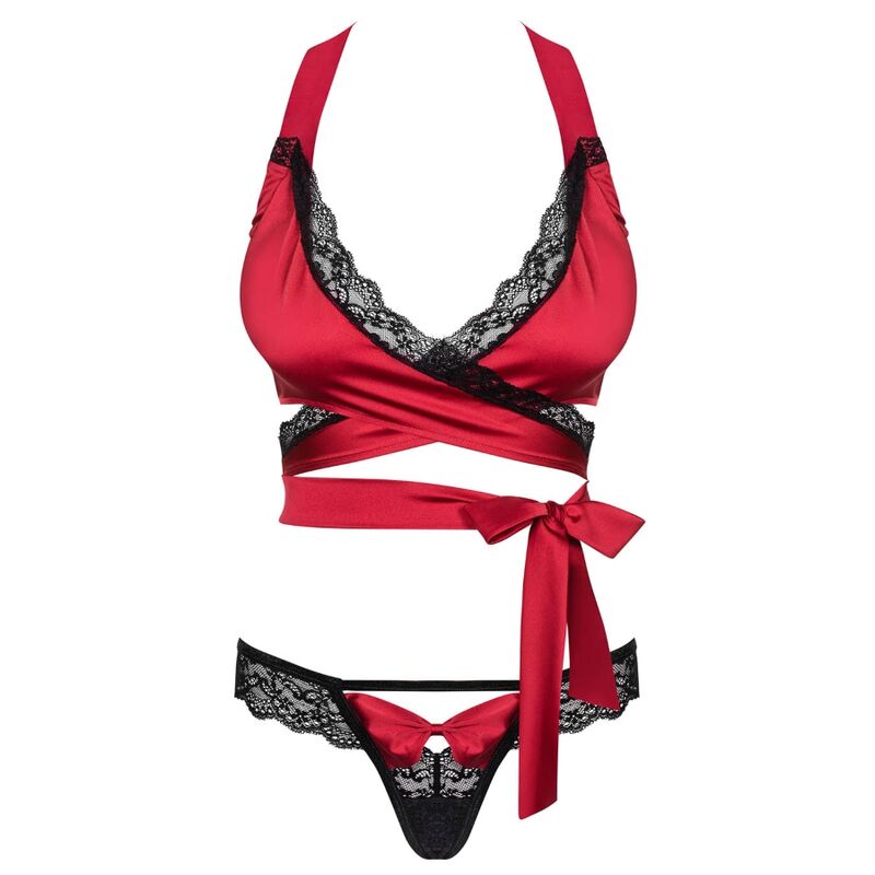 OBSESSIVE - SENSUELIA SET TWO PIECE RED XXL